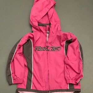 Pink and Gray Hooded Jacket